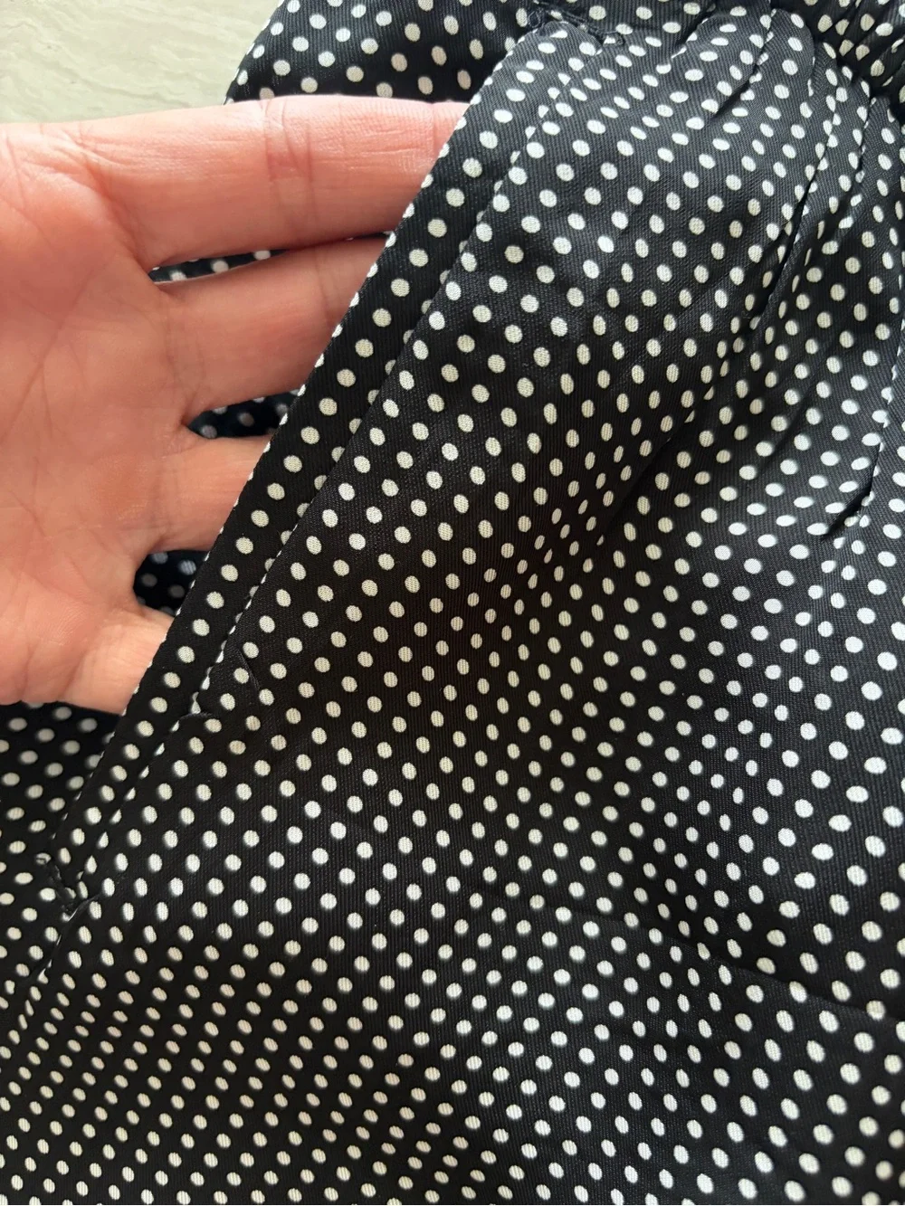 J. Crew Black Wide-Leg Polka Dot Palazzo Pants- NWT SP